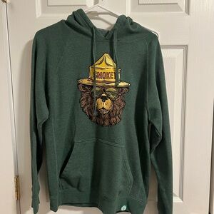 Smokey the Bear Green Graphic Hoodie